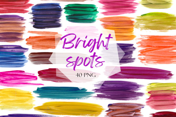 Bright Spots Clipart Watercolor Splashes Illustrations