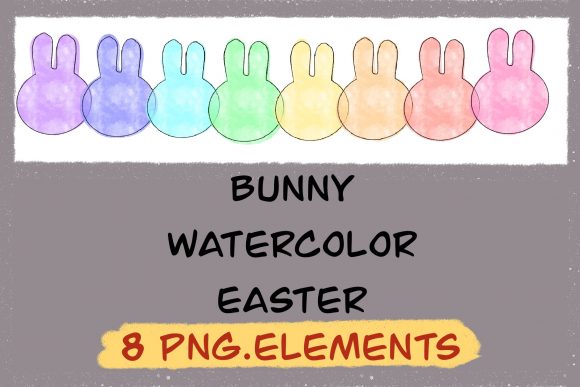 Bunny Watercolor Easter Illustrations