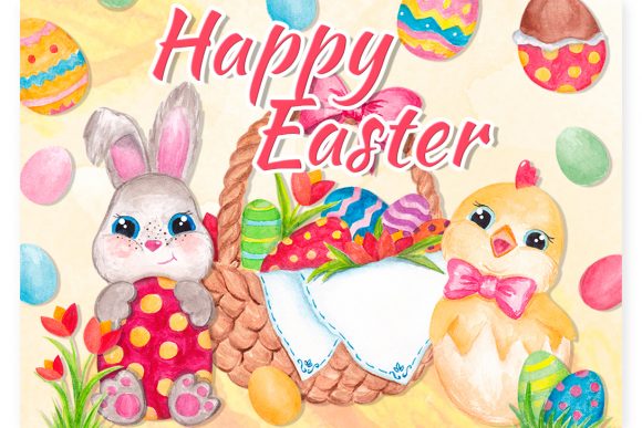 Easter Clipart Watercolor Graphics and Illustrations