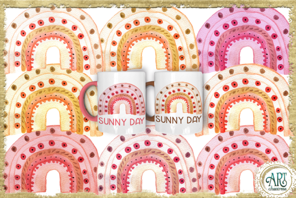 Sublimation Watercolor Rainbows Bundle & Illustrations