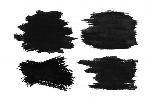 Watercolor Black Texture Clip Artwork
