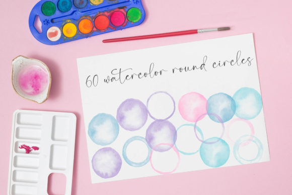 Watercolor Circles for Logo and Illustrations